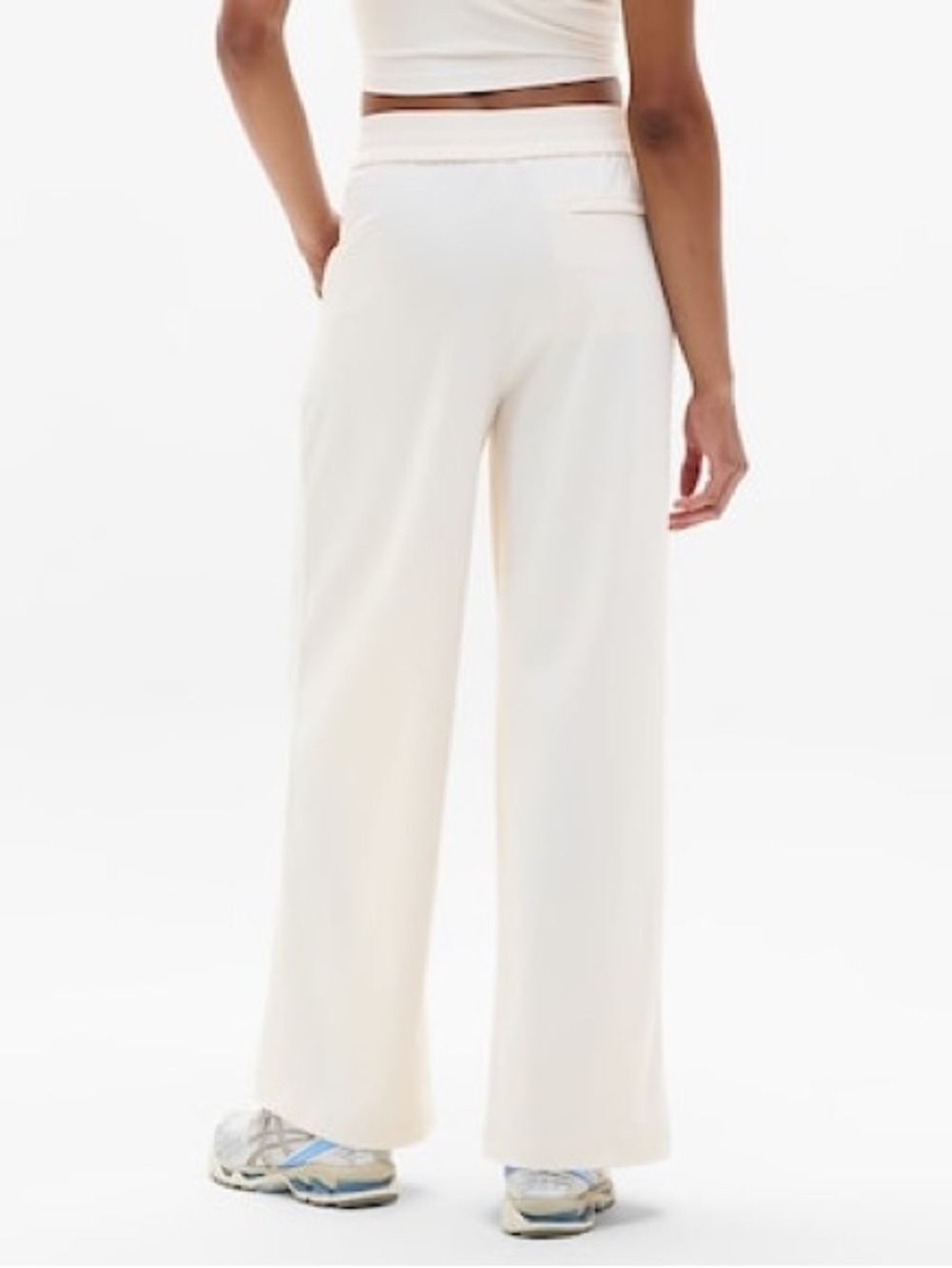 Athleta Pinnacle High Rise Wide Leg Pleated Trouser Pant In Bone Size 6 - Picture 2 of 13